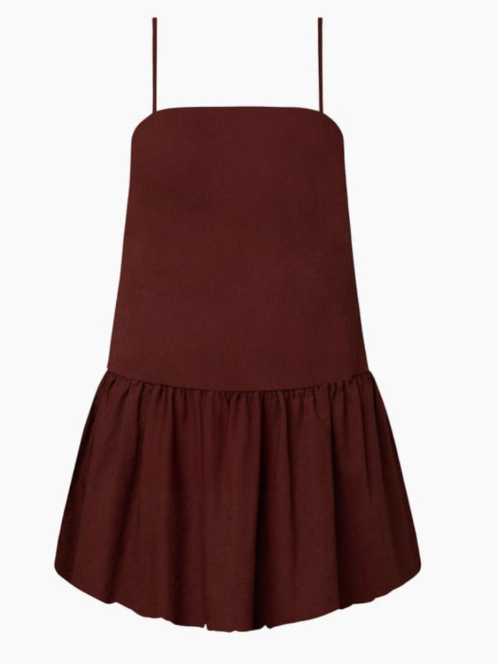 NWT - Onia air linen bubble mini dress in rum size 8